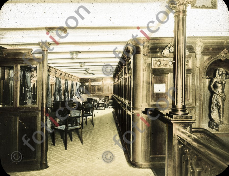 Innenraum auf der RMS Titanic | Interior on the RMS Titanic - Foto simon-titanic-196-033-fb.jpg | foticon.de - Bilddatenbank für Motive aus Geschichte und Kultur